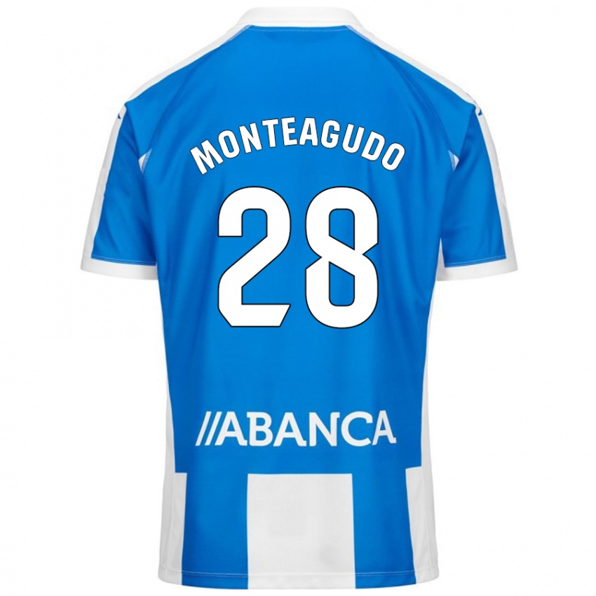 Kinder Paula Monteagudo #28 Blau Weiß Heimtrikot Trikot 2024/25 T-Shirt Österreich