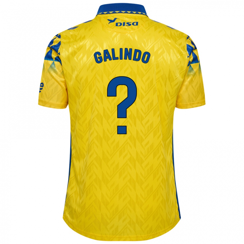 Kinder Cristian Galindo #0 Gelb Blau Heimtrikot Trikot 2024/25 T-Shirt Österreich