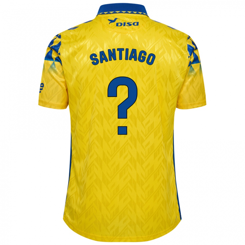 Kinder Eduardo Santiago #0 Gelb Blau Heimtrikot Trikot 2024/25 T-Shirt Österreich