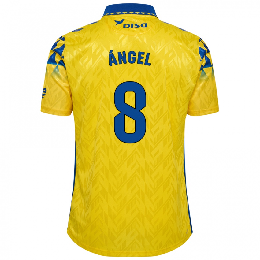 Kinder José Ángel #8 Gelb Blau Heimtrikot Trikot 2024/25 T-Shirt Österreich