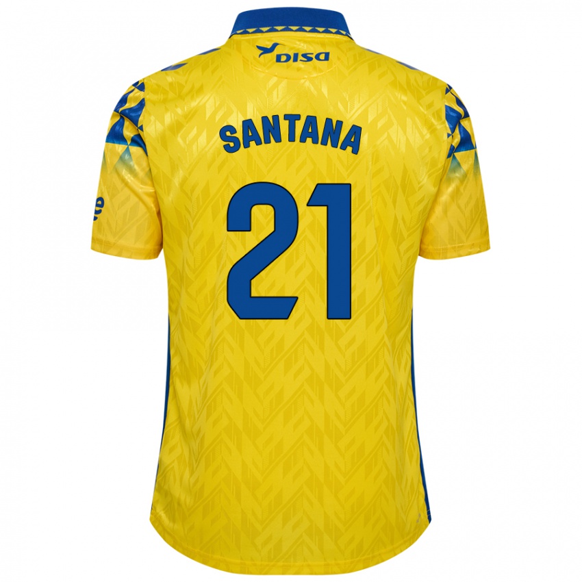 Kinder Yadam Santana #21 Gelb Blau Heimtrikot Trikot 2024/25 T-Shirt Österreich