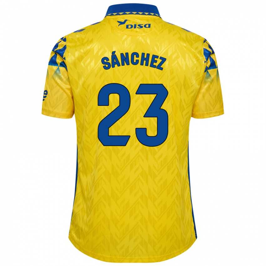 Kinder Omar Sánchez #23 Gelb Blau Heimtrikot Trikot 2024/25 T-Shirt Österreich