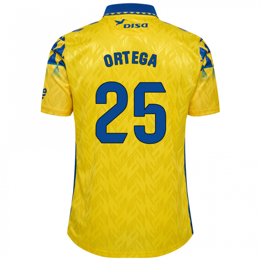 Kinder Edián Ortega #25 Gelb Blau Heimtrikot Trikot 2024/25 T-Shirt Österreich