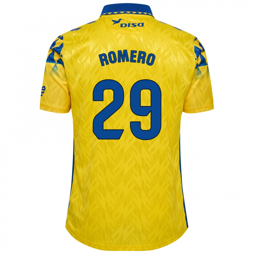 Kinder Elías Romero #29 Gelb Blau Heimtrikot Trikot 2024/25 T-Shirt Österreich