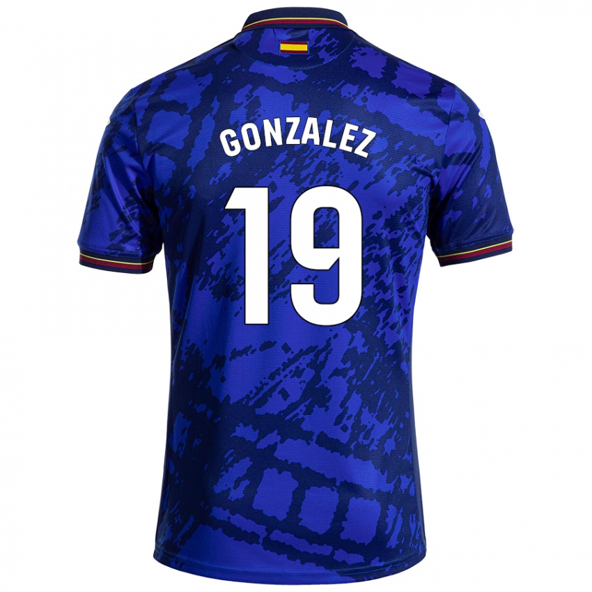 Kinder Peter Gonzalez #19 Dunkleres Blau Heimtrikot Trikot 2024/25 T-Shirt Österreich