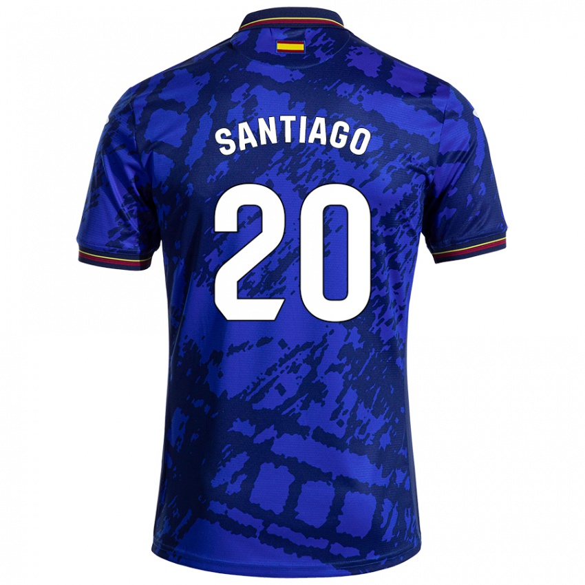 Kinder Yellu Santiago #20 Dunkleres Blau Heimtrikot Trikot 2024/25 T-Shirt Österreich