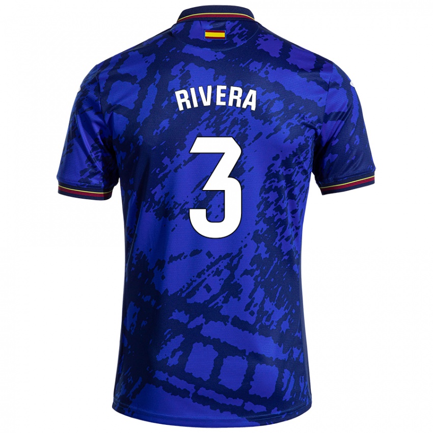 Kinder Gorka Rivera #3 Dunkleres Blau Heimtrikot Trikot 2024/25 T-Shirt Österreich