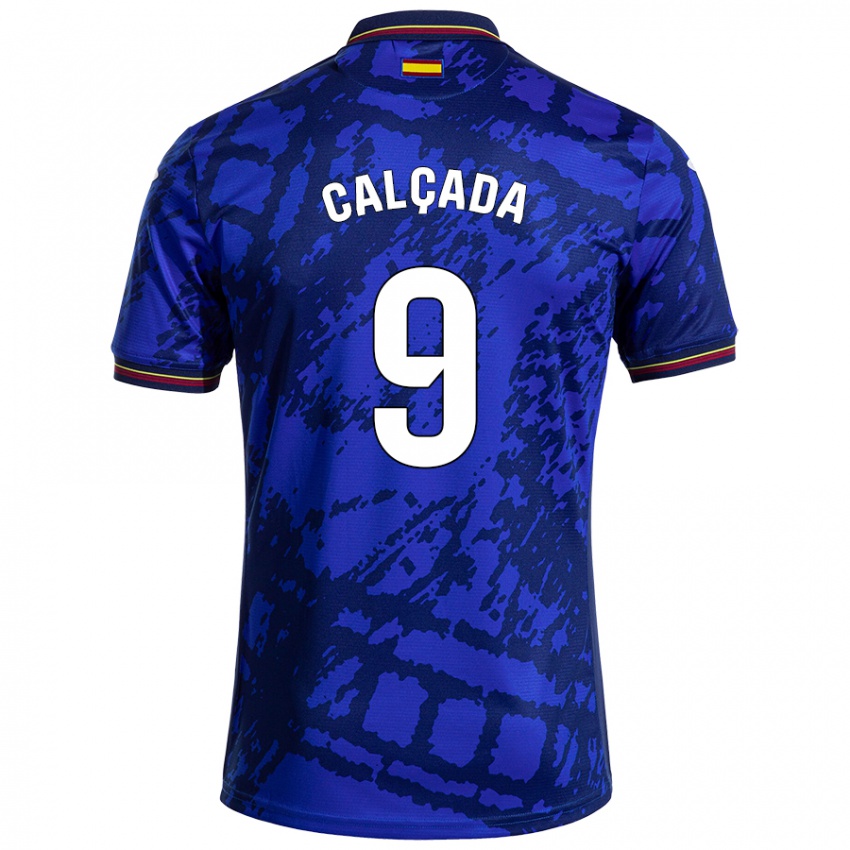 Kinder Gonzalo Calçada #9 Dunkleres Blau Heimtrikot Trikot 2024/25 T-Shirt Österreich