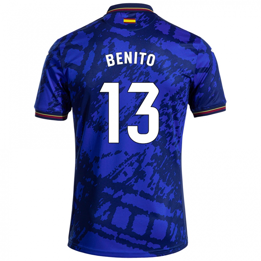 Kinder Jorge Benito #13 Dunkleres Blau Heimtrikot Trikot 2024/25 T-Shirt Österreich