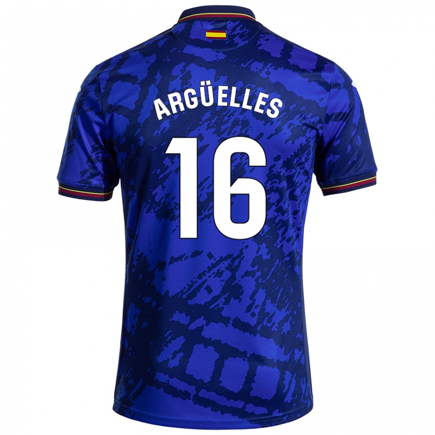 Kinder David Argüelles #16 Dunkleres Blau Heimtrikot Trikot 2024/25 T-Shirt Österreich