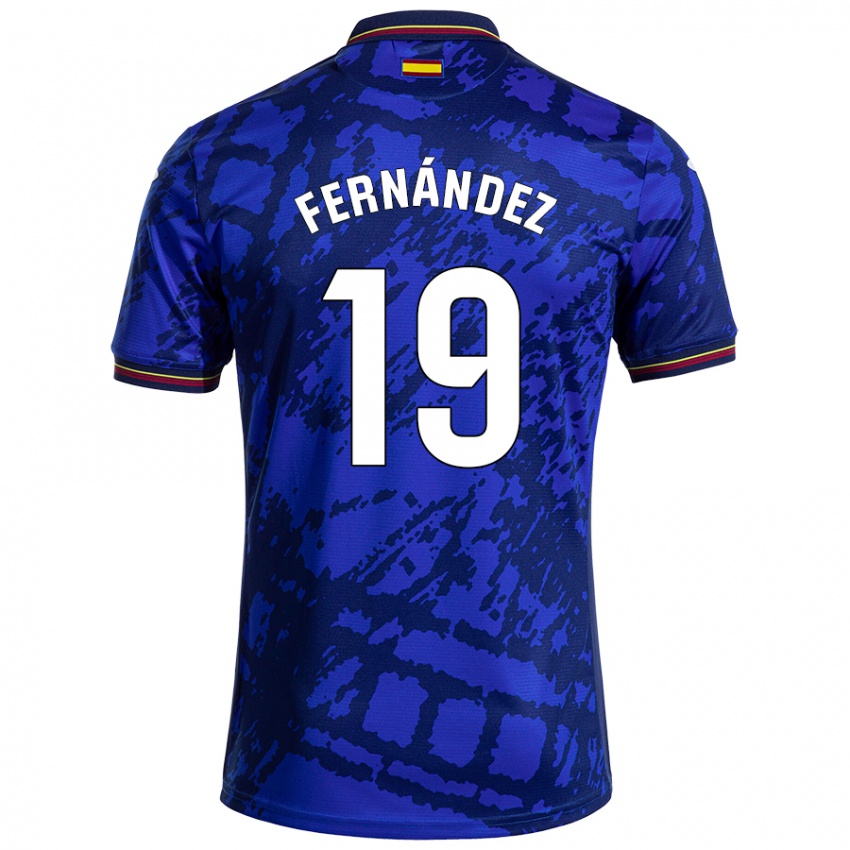 Kinder Ismael Fernández #19 Dunkleres Blau Heimtrikot Trikot 2024/25 T-Shirt Österreich