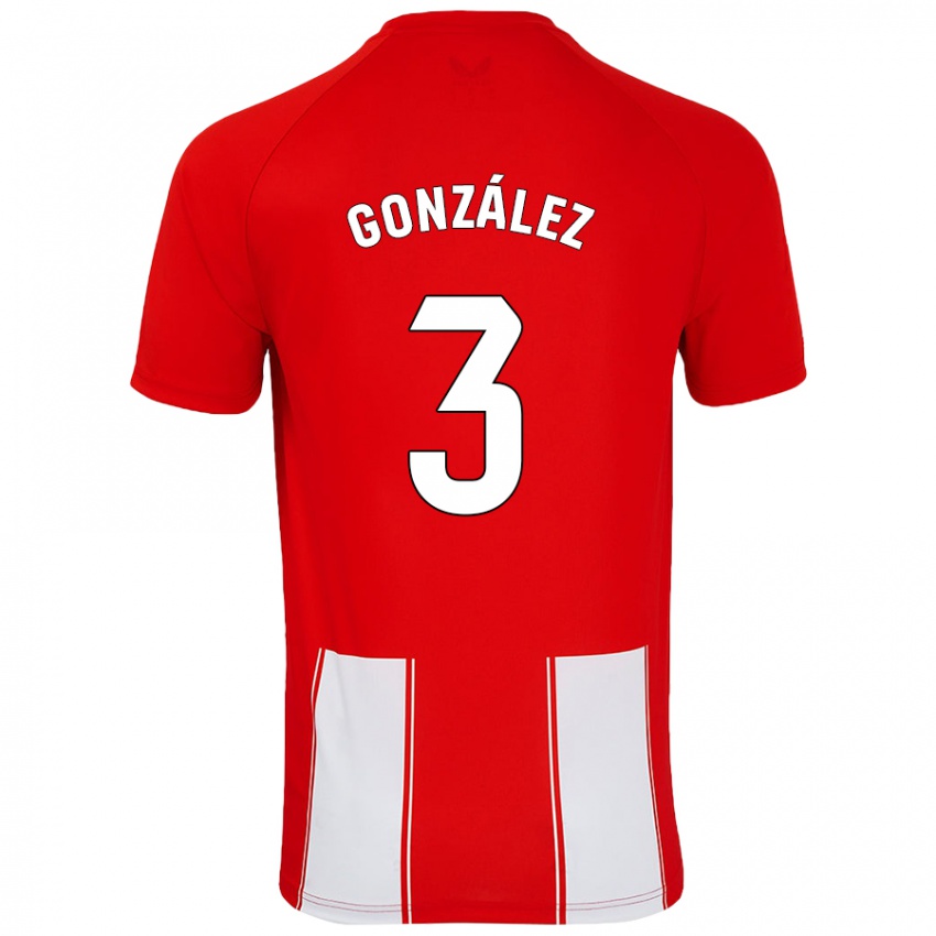 Kinder Edgar González #3 Rot Weiß Heimtrikot Trikot 2024/25 T-Shirt Österreich