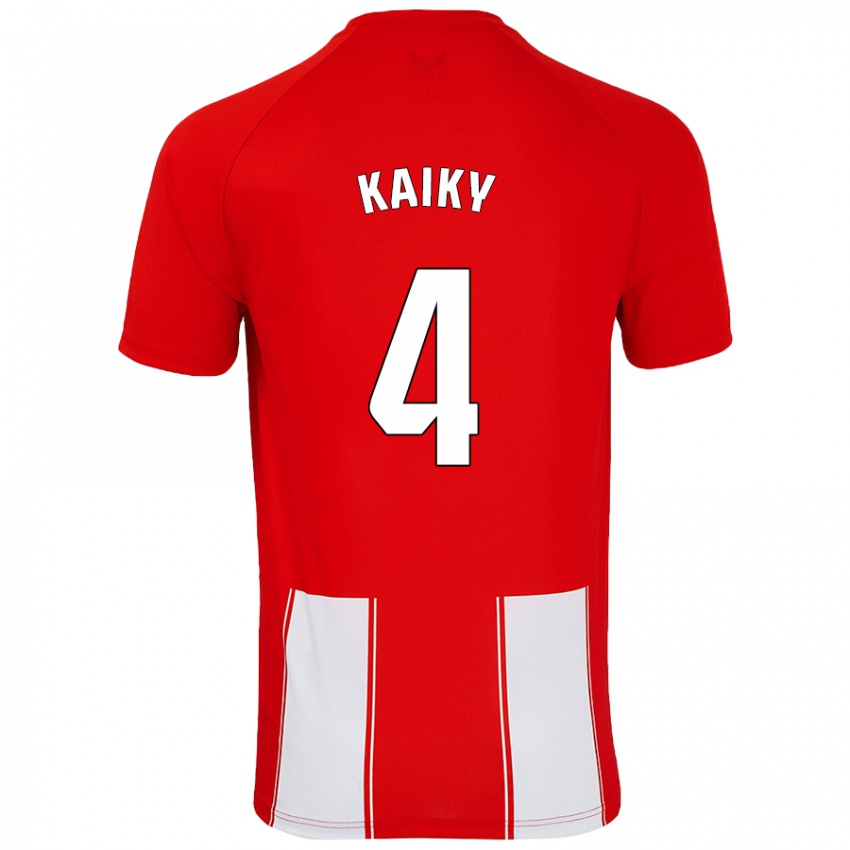 Kinder Kaiky #4 Rot Weiß Heimtrikot Trikot 2024/25 T-Shirt Österreich