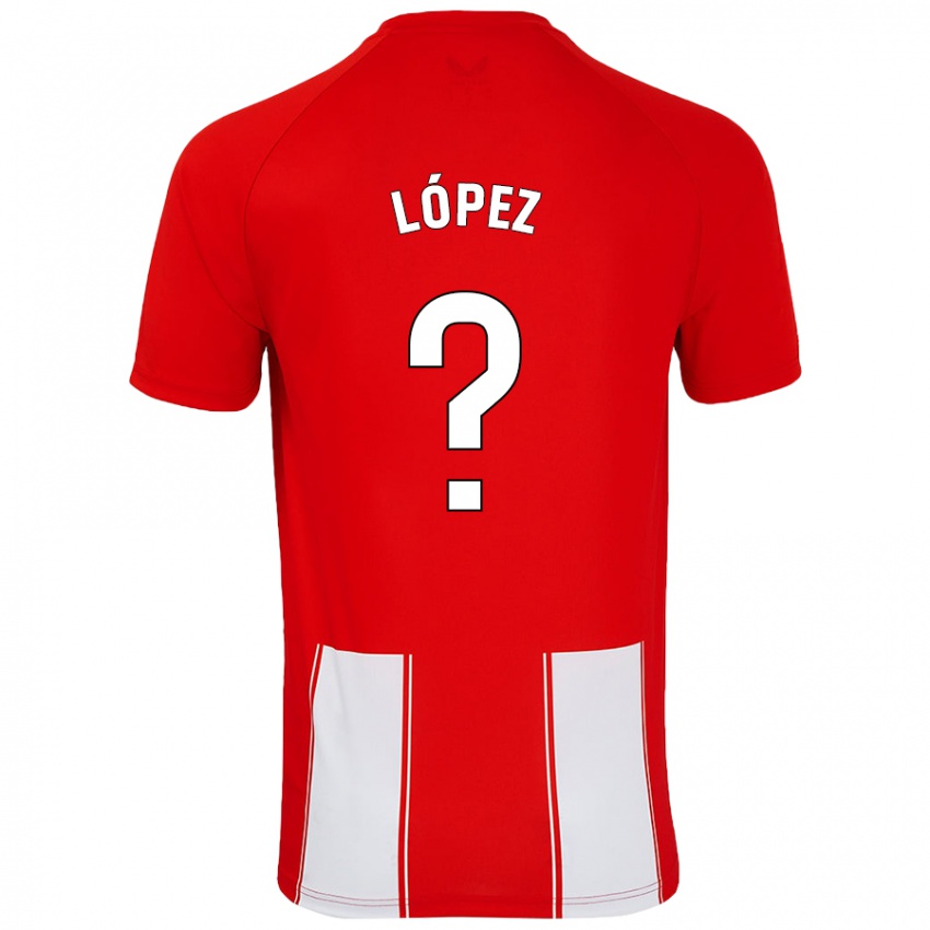 Kinder Jesús López #0 Rot Weiß Heimtrikot Trikot 2024/25 T-Shirt Österreich