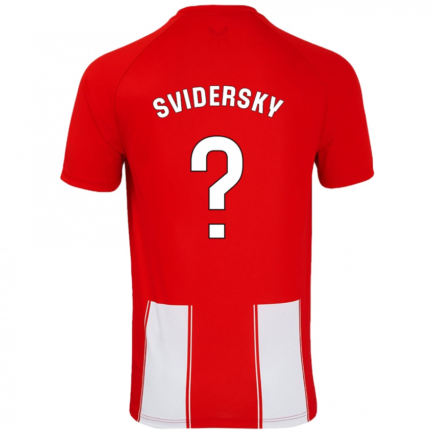 Kinder Martin Svidersky #0 Rot Weiß Heimtrikot Trikot 2024/25 T-Shirt Österreich