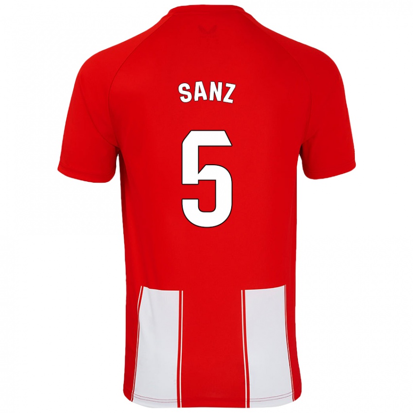 Kinder Paco Sanz #5 Rot Weiß Heimtrikot Trikot 2024/25 T-Shirt Österreich