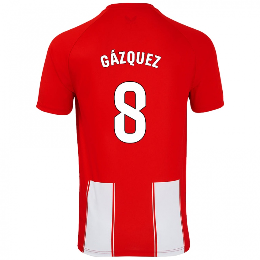 Kinder Joan Gázquez #8 Rot Weiß Heimtrikot Trikot 2024/25 T-Shirt Österreich