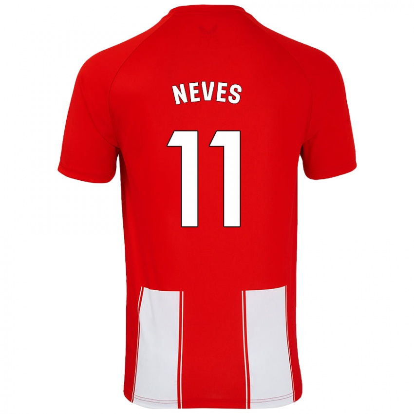 Kinder Hugo Neves #11 Rot Weiß Heimtrikot Trikot 2024/25 T-Shirt Österreich