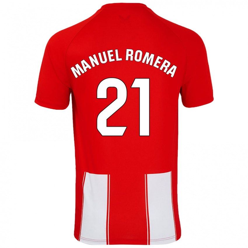 Kinder José Manuel Romera #21 Rot Weiß Heimtrikot Trikot 2024/25 T-Shirt Österreich