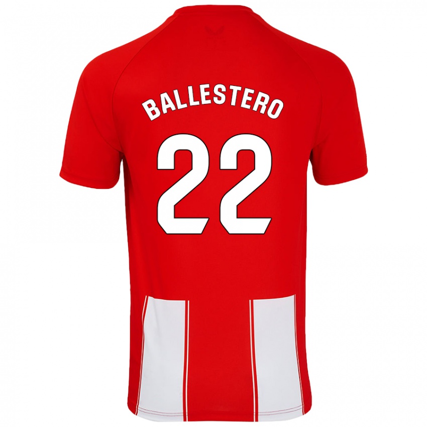 Kinder Carlos Ballestero #22 Rot Weiß Heimtrikot Trikot 2024/25 T-Shirt Österreich