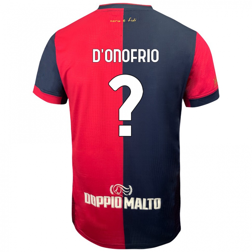 Kinder Vincenzo D'onofrio #0 Rot Dunkleres Blau Heimtrikot Trikot 2024/25 T-Shirt Österreich