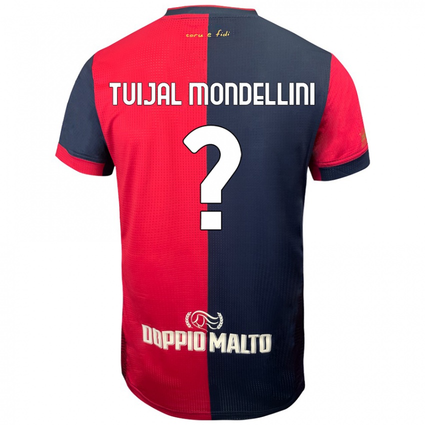 Kinder Luca Tuijal Mondellini #0 Rot Dunkleres Blau Heimtrikot Trikot 2024/25 T-Shirt Österreich