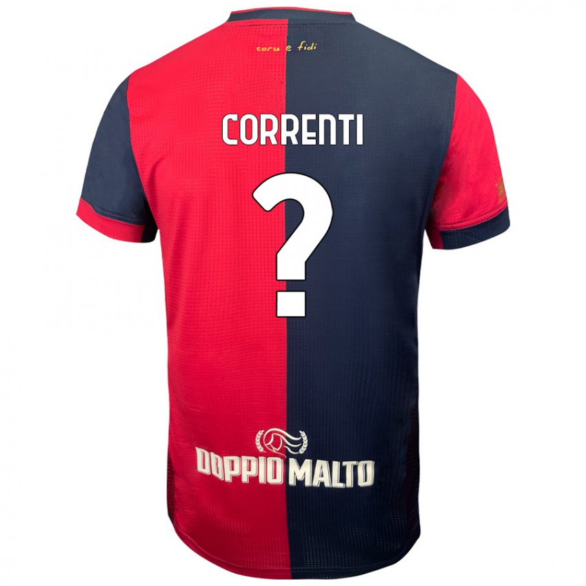 Kinder Gabriele Correnti #0 Rot Dunkleres Blau Heimtrikot Trikot 2024/25 T-Shirt Österreich