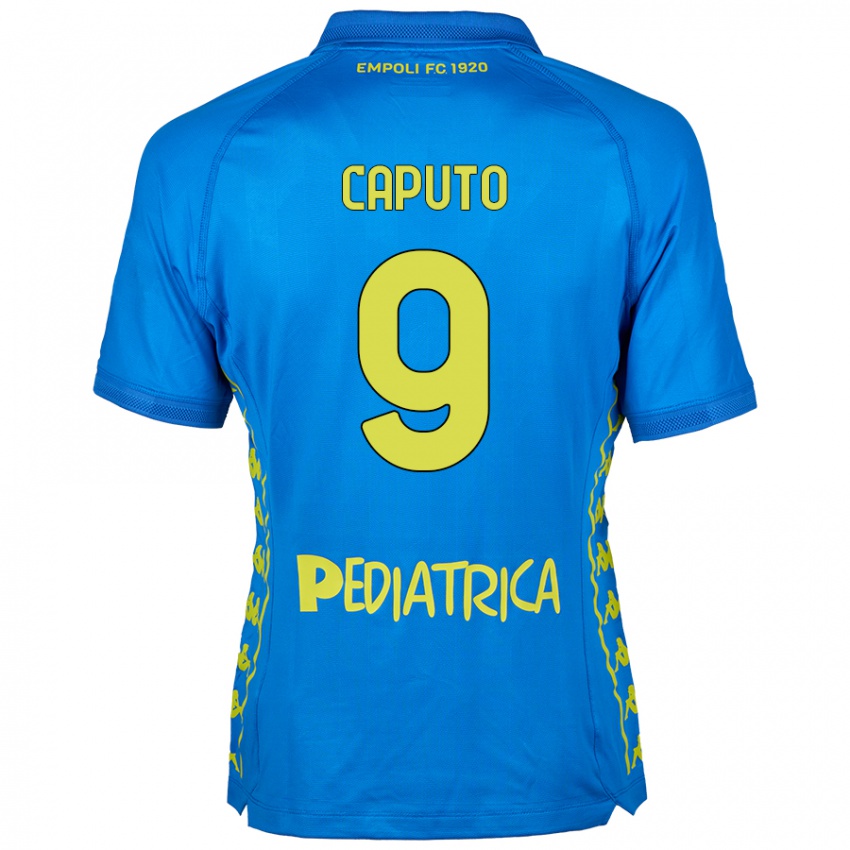 Kinder Francesco Caputo #9 Blau Heimtrikot Trikot 2024/25 T-Shirt Österreich