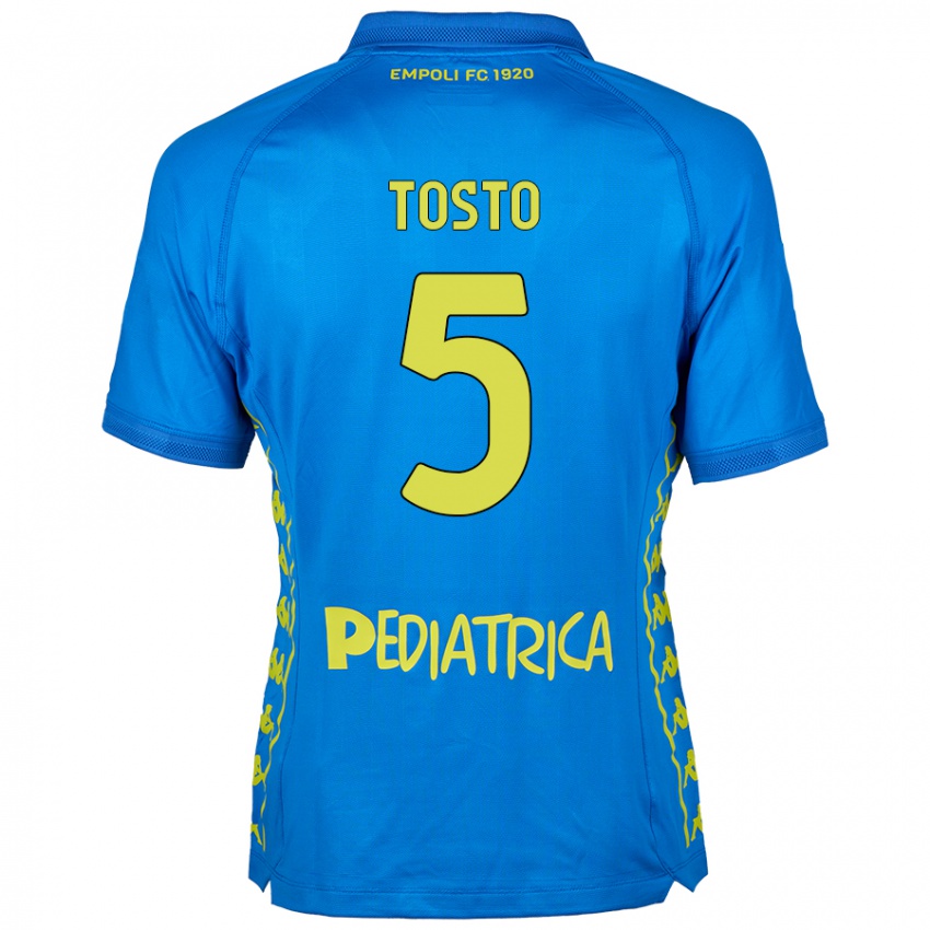 Kinder Lorenzo Tosto #5 Blau Heimtrikot Trikot 2024/25 T-Shirt Österreich