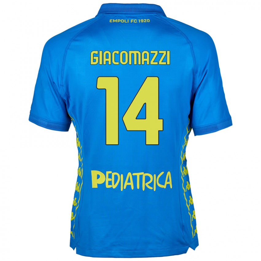 Kinder Sebastián Giacomazzi #14 Blau Heimtrikot Trikot 2024/25 T-Shirt Österreich