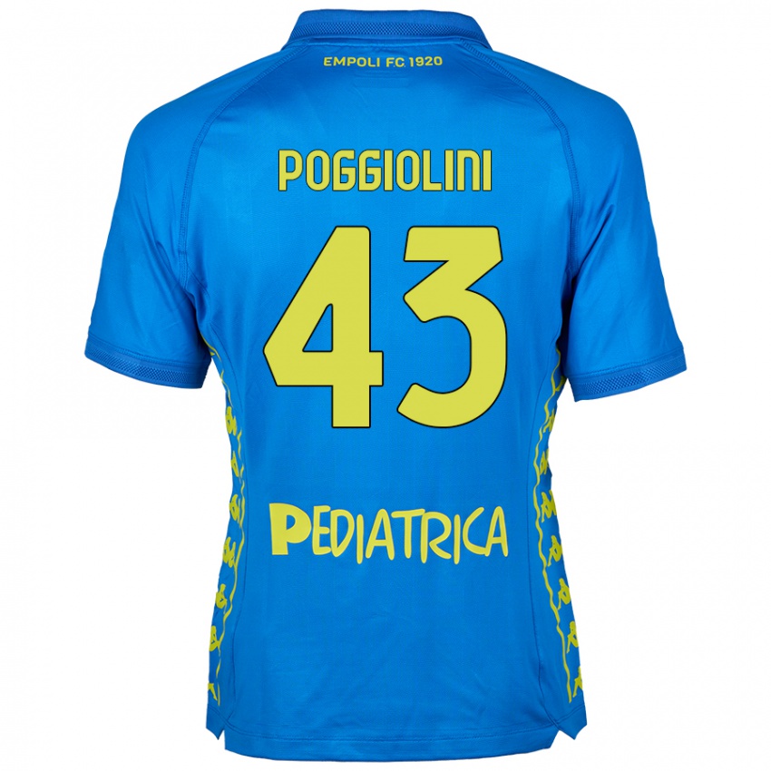 Kinder Duccio Poggiolini #43 Blau Heimtrikot Trikot 2024/25 T-Shirt Österreich