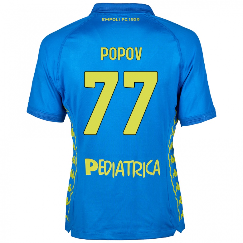 Kinder Bogdan Popov #77 Blau Heimtrikot Trikot 2024/25 T-Shirt Österreich