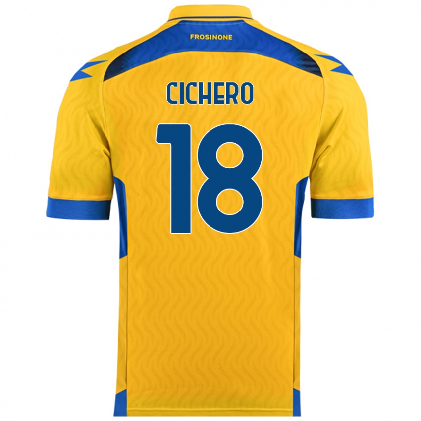 Kinder Alejandro Cichero #18 Gelb Heimtrikot Trikot 2024/25 T-Shirt Österreich