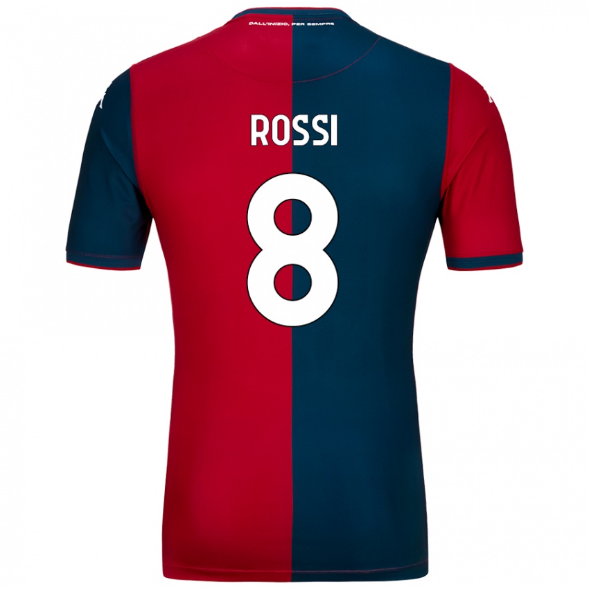 Kinder Gianluca Rossi #8 Rot Dunkelblau Heimtrikot Trikot 2024/25 T-Shirt Österreich