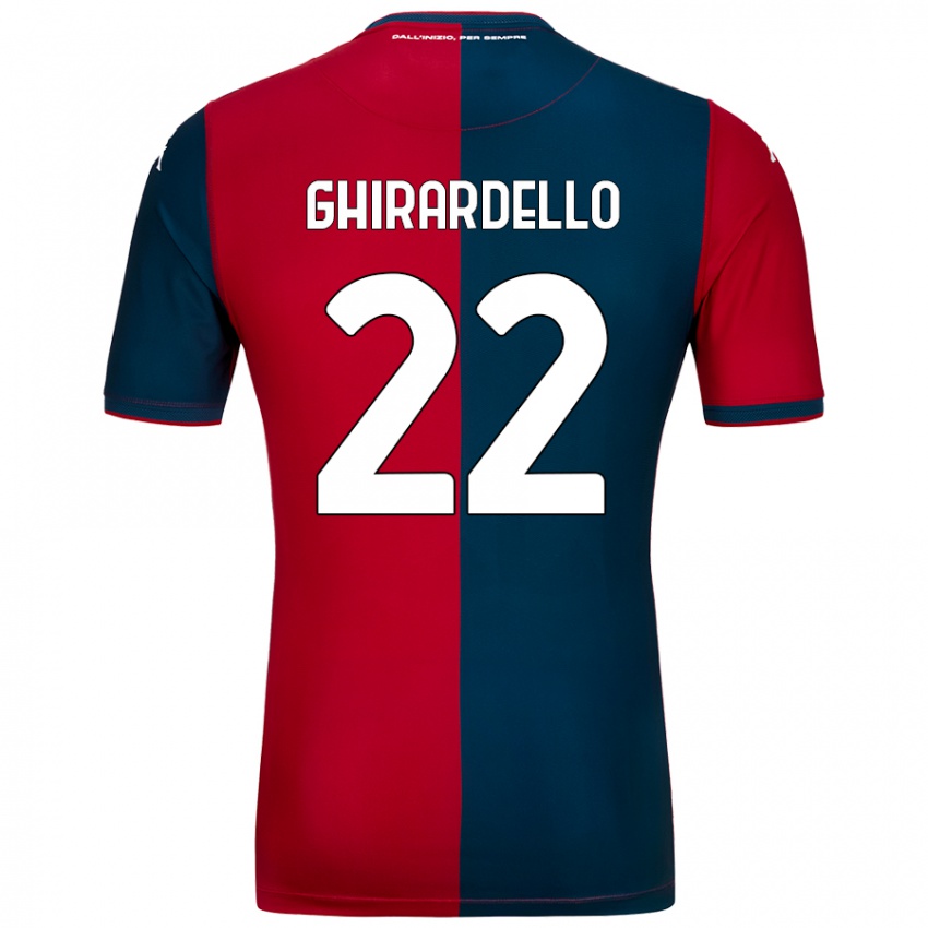 Kinder Tommaso Ghirardello #22 Rot Dunkelblau Heimtrikot Trikot 2024/25 T-Shirt Österreich