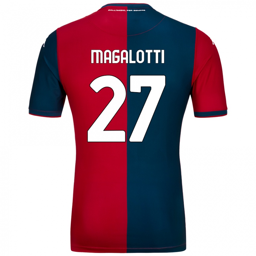 Kinder Gabriele Magalotti #27 Rot Dunkelblau Heimtrikot Trikot 2024/25 T-Shirt Österreich