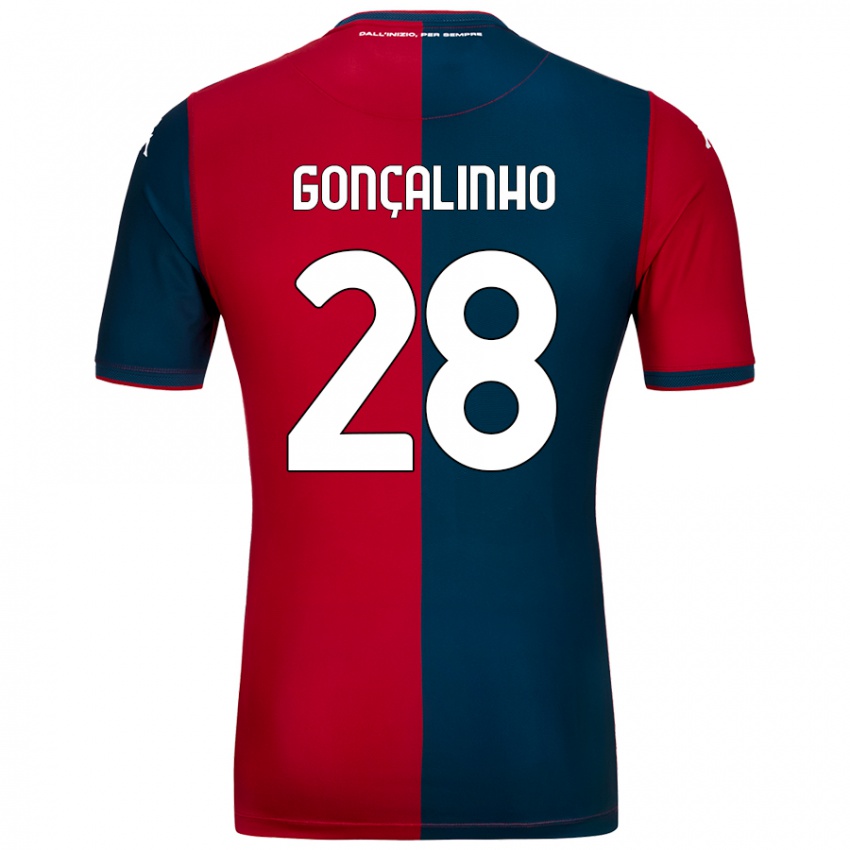 Kinder João Gonçalinho #28 Rot Dunkelblau Heimtrikot Trikot 2024/25 T-Shirt Österreich