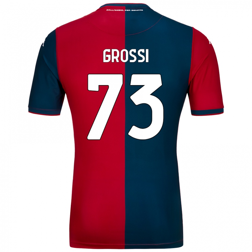 Kinder Jacopo Grossi #73 Rot Dunkelblau Heimtrikot Trikot 2024/25 T-Shirt Österreich