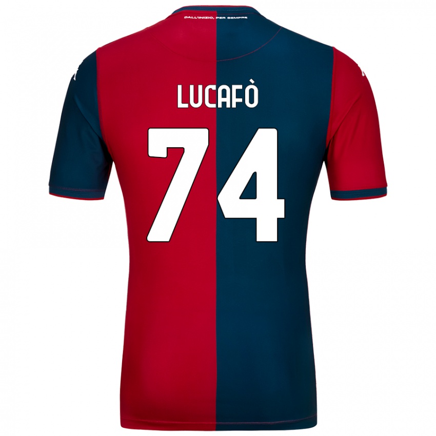 Kinder Sara Lucafò #74 Rot Dunkelblau Heimtrikot Trikot 2024/25 T-Shirt Österreich