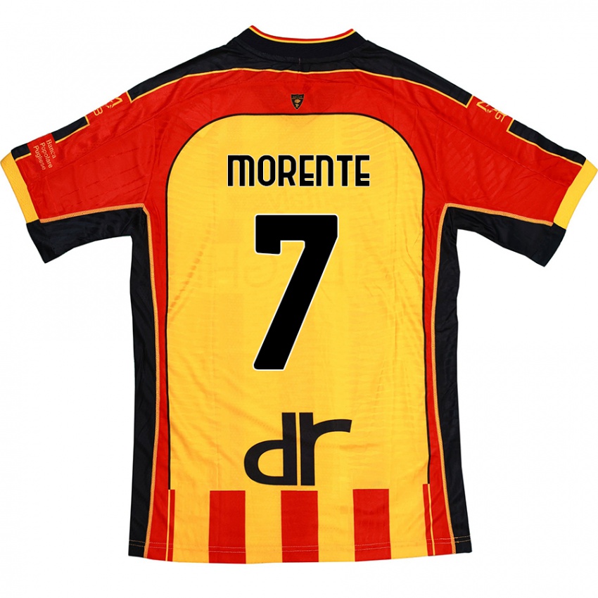 Kinder Tete Morente #7 Gelb Rot Heimtrikot Trikot 2024/25 T-Shirt Österreich