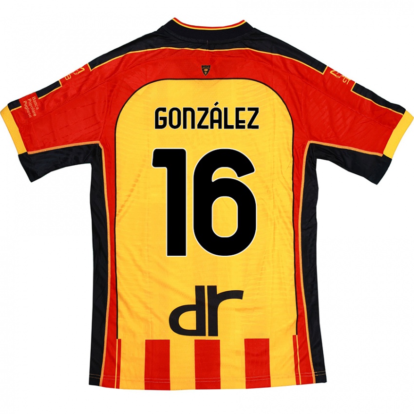 Kinder Joan González #16 Gelb Rot Heimtrikot Trikot 2024/25 T-Shirt Österreich