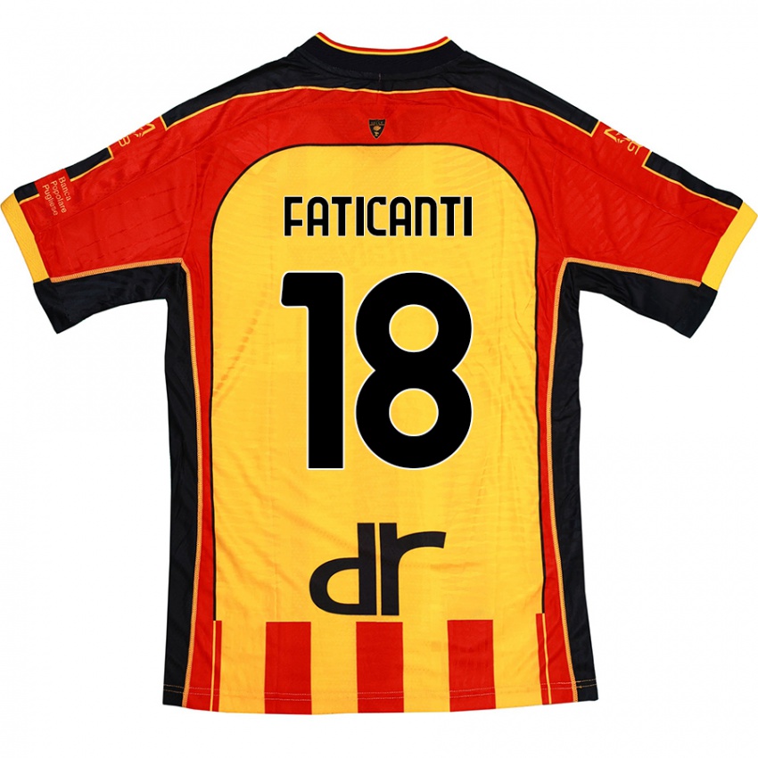 Kinder Giacomo Faticanti #18 Gelb Rot Heimtrikot Trikot 2024/25 T-Shirt Österreich