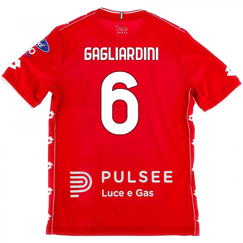 Kinder Roberto Gagliardini #6 Rot Weiß Heimtrikot Trikot 2024/25 T-Shirt Österreich