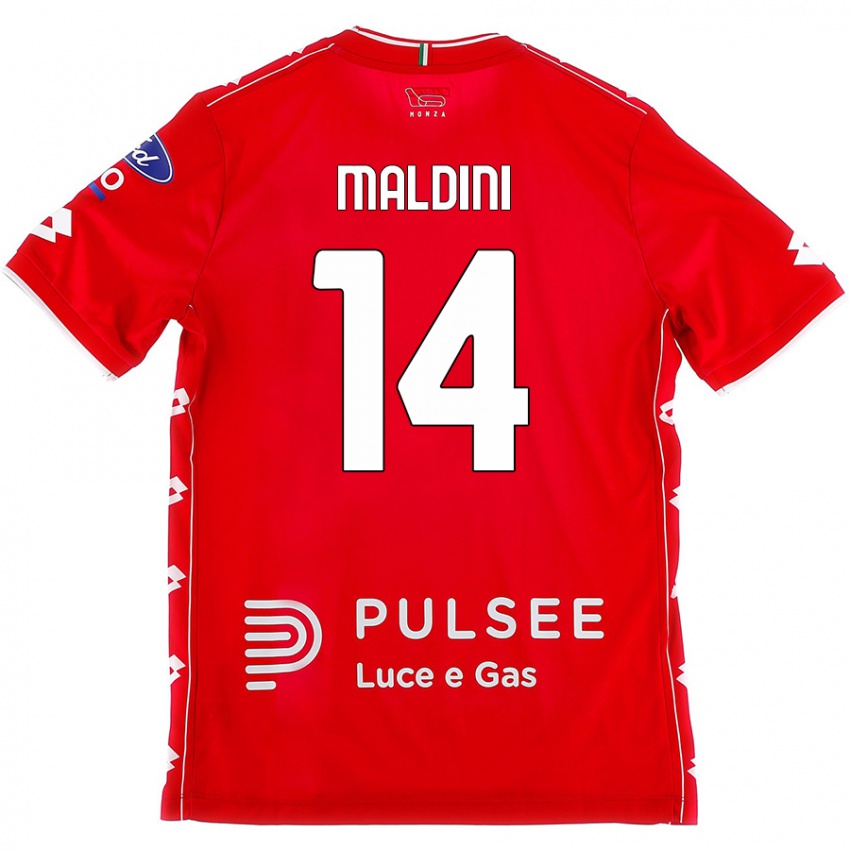 Kinder Daniel Maldini #14 Rot Weiß Heimtrikot Trikot 2024/25 T-Shirt Österreich