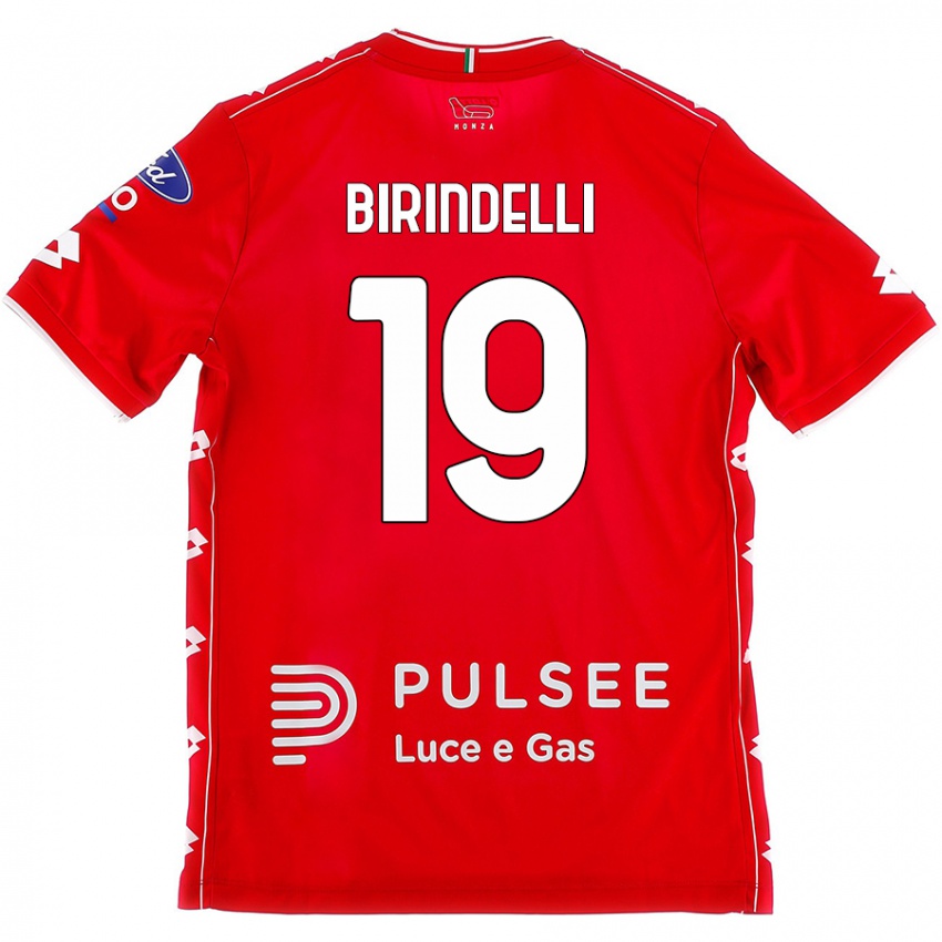 Kinder Samuele Birindelli #19 Rot Weiß Heimtrikot Trikot 2024/25 T-Shirt Österreich