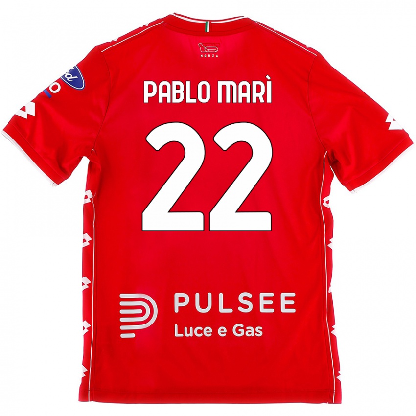 Kinder Pablo Marí #22 Rot Weiß Heimtrikot Trikot 2024/25 T-Shirt Österreich