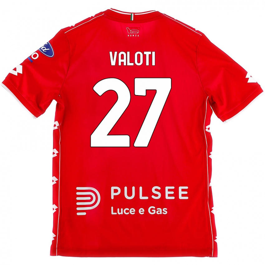 Kinder Mattia Valoti #27 Rot Weiß Heimtrikot Trikot 2024/25 T-Shirt Österreich