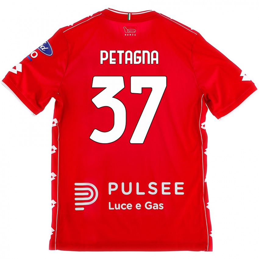 Kinder Andrea Petagna #37 Rot Weiß Heimtrikot Trikot 2024/25 T-Shirt Österreich