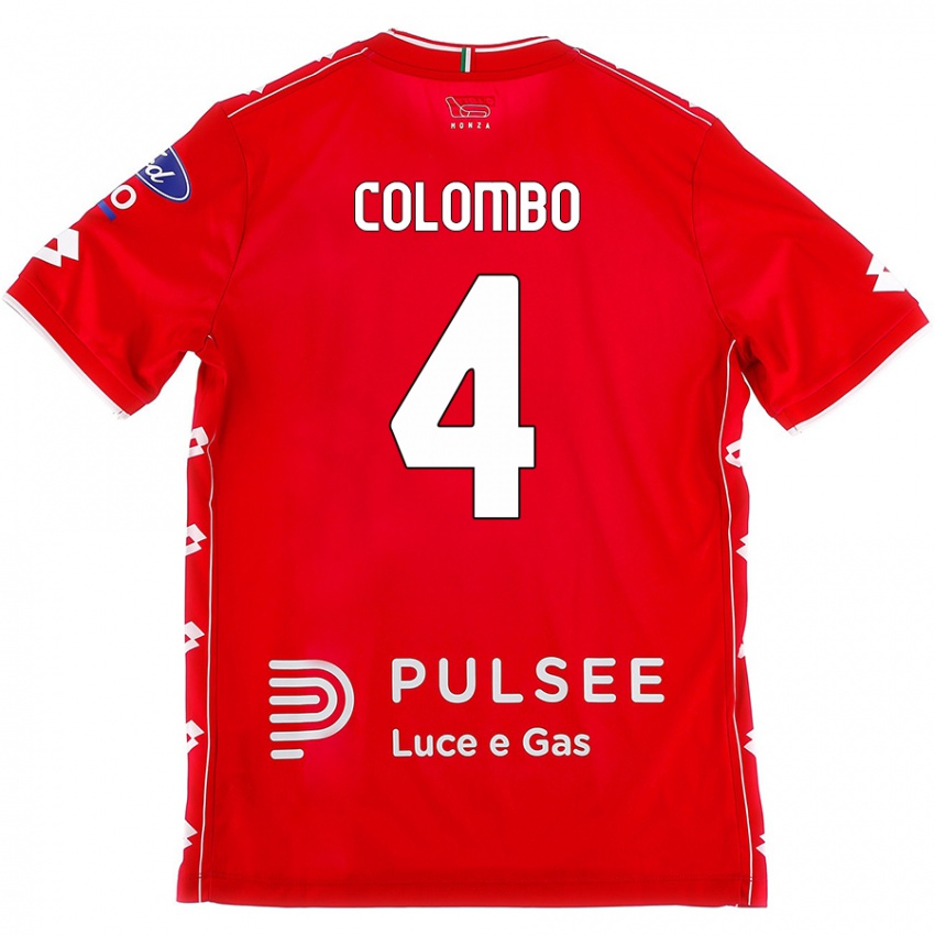 Kinder Leonardo Colombo #4 Rot Weiß Heimtrikot Trikot 2024/25 T-Shirt Österreich