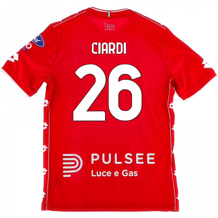 Kinder Tommaso Ciardi #26 Rot Weiß Heimtrikot Trikot 2024/25 T-Shirt Österreich